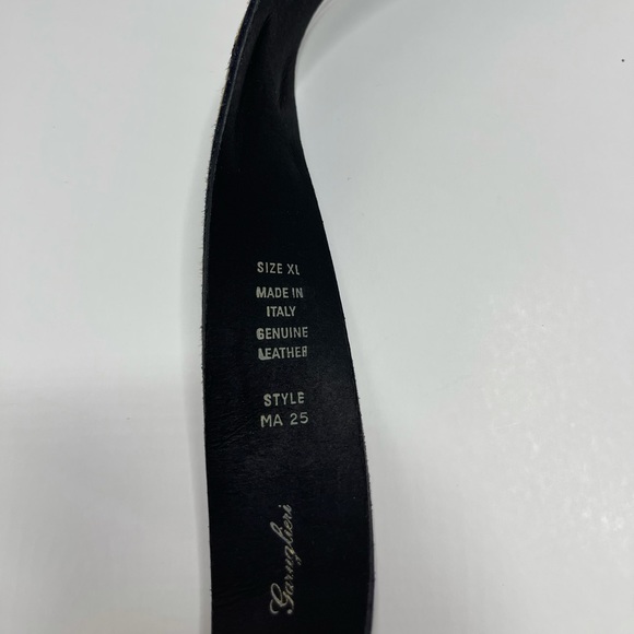 Garuglieri 100% Genuine Leather Calf Hair Gold Tone Belt Animal Print - Picture 7 of 11